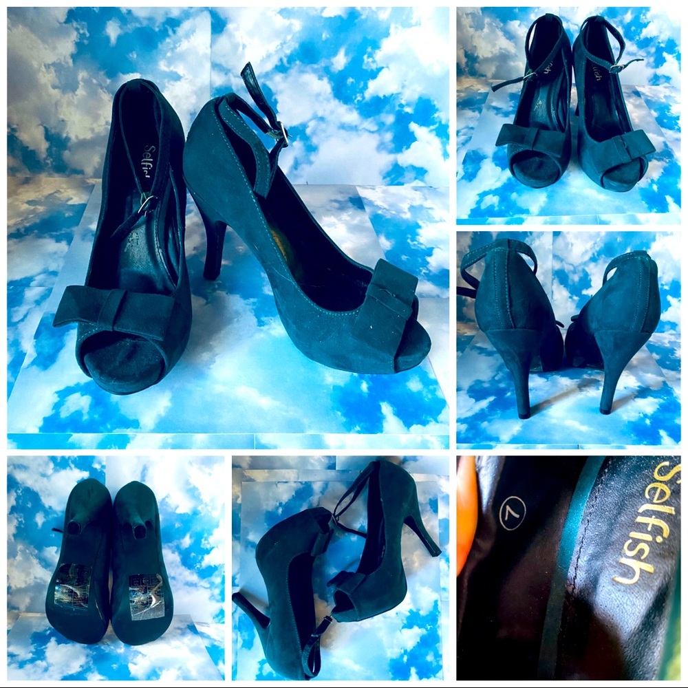 Forest Green Selfish Heels